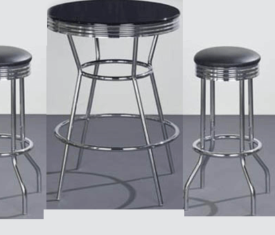 Retro Bar Table with 2 Stools  2400456 - Bar Furniture